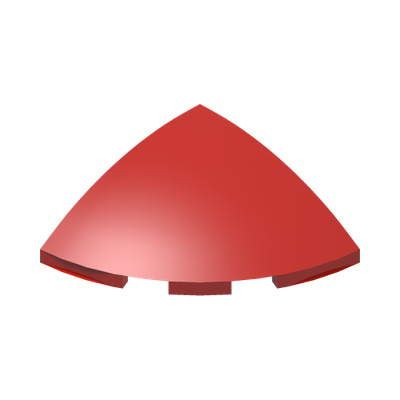 1/4 SPHERE 3X3X1 · Bright Red (réf. BrickLink Red)