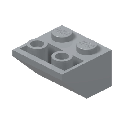 ROOF TILE 2X2/45 INVERTED · Medium Stone Grey (réf. BrickLink Light Bluish Gray)