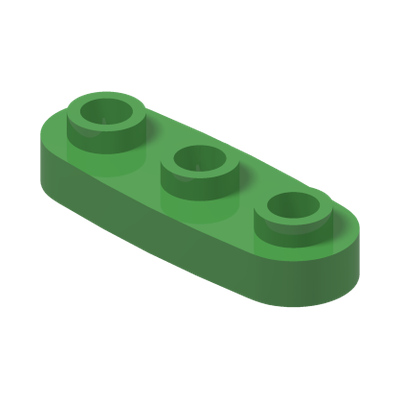 Plate, Round 1 x 3 with Open Studs · Bright Green (réf. BrickLink Bright Green)