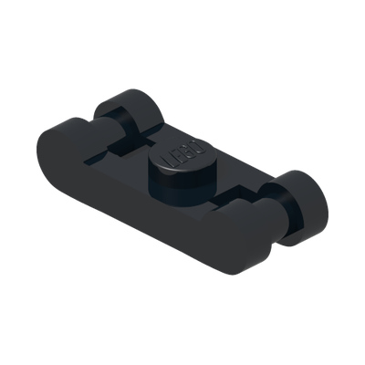 PLATE 1X1 W/ 2 SHAFTS DIA. 3.2 · Black (réf. BrickLink Black)