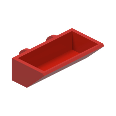 Vehicle, Digger Bucket Smooth 2 x 4 x 1 · Réf. BrickLink 784 · Couleur BrickLink : Red