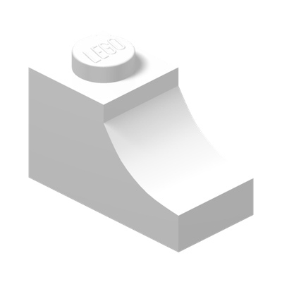 BRICK 1X2, OUTSIDE HALF ARCH, NO. 1