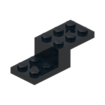 BRICK 1X2X1 1/3 W/ 2 PLATES 2X2 · LEGO 6533639 (réf. BrickLink 79180) · Black (réf. BrickLink Black)