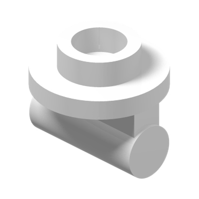 3.2 SHAFT W/ KNOB · LEGO 6510221 (réf. BrickLink 79194) · White (réf. BrickLink White)