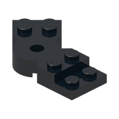 PLATE, ROTATED, 45 DEG. · Black (réf. BrickLink Black)