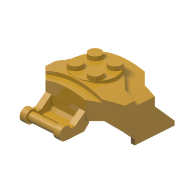 Cockpit Front 4 x 3 x 2 with Bar Handle · LEGO 6371693 (réf. BrickLink 79896) · Couleur BrickLink : Pearl Gold
