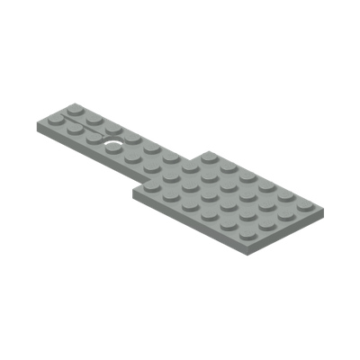 Vehicle, Base 4 x 12 for Steering Gear · Réf. BrickLink 803 · Couleur BrickLink : Light Gray