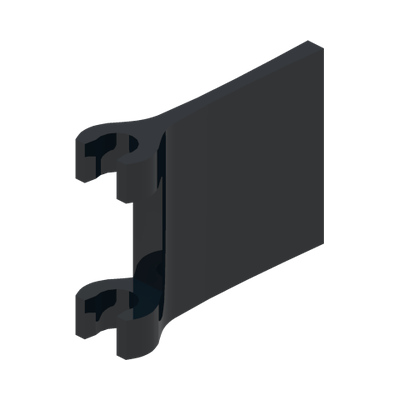 FLAG W/ 2 HOLDERS · Black (réf. BrickLink Black)