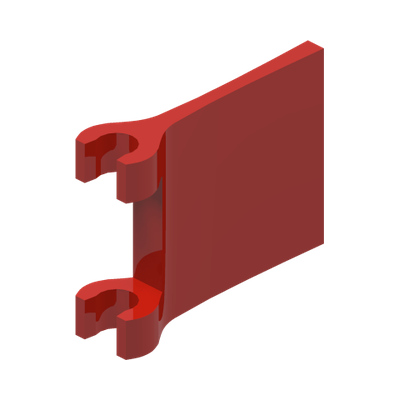 FLAG W/ 2 HOLDERS · LEGO 6365459 (réf. BrickLink 80326) · Bright Red (réf. BrickLink Red)