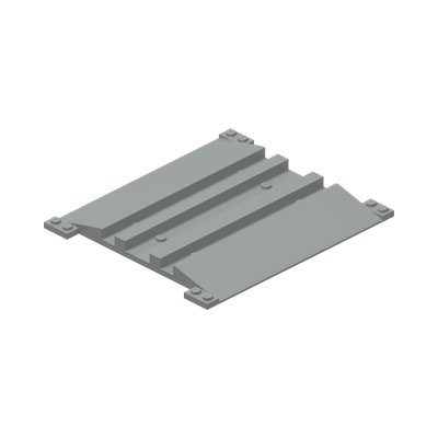 Train Level Crossing Base · Réf. BrickLink 813 · Couleur BrickLink : Light Gray