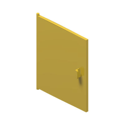 Homemaker Cupboard Door 4 x 4 · Réf. BrickLink 838 · Couleur BrickLink : Yellow