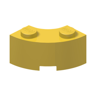 BRICK 2X2W.INSIDE AND OUTS.BOW · Bright Yellow (réf. BrickLink Yellow)