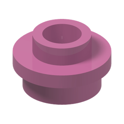 PL.ROUND 1X1 W. THROUGHG. HOLE · Bright Purple (réf. BrickLink Dark Pink)