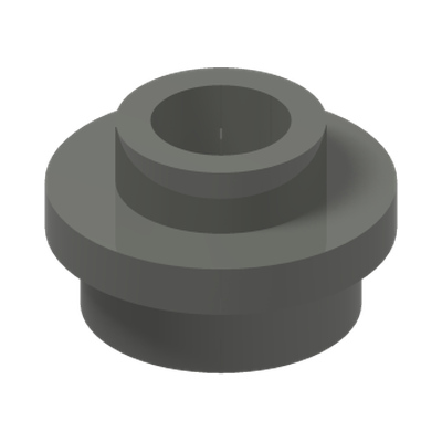 PL.ROUND 1X1 W. THROUGHG. HOLE · Dark Stone Grey (réf. BrickLink Dark Bluish Gray)