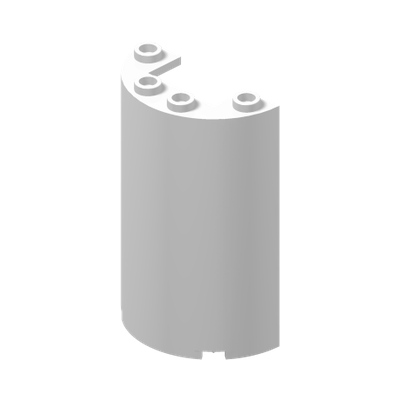 WALL ELEMENT, ROUND 5X4X2 · LEGO 6246885 (réf. BrickLink 85941) · White (réf. BrickLink White)