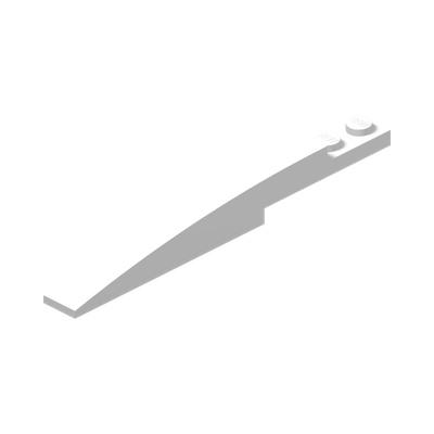 BRICK WITH BOW 1x10 · LEGO 6035405 (réf. BrickLink 85970) · White (réf. BrickLink White)