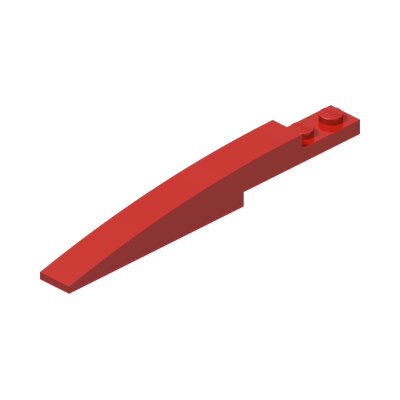 BRICK WITH BOW 1x10 · Bright Red (réf. BrickLink Red)
