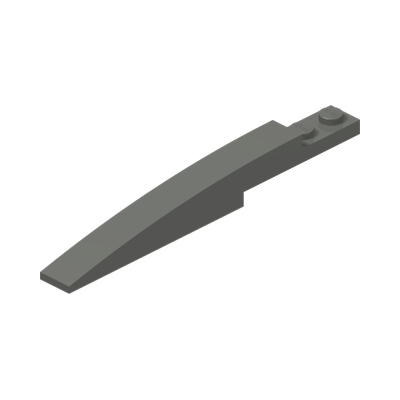 BRICK WITH BOW 1x10 · Dark Stone Grey (réf. BrickLink Dark Bluish Gray)