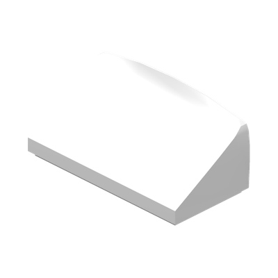 ROOF TILE 1 X 2 X 2/3, ABS · LEGO 4547489 (réf. BrickLink 85984) · White (réf. BrickLink White)