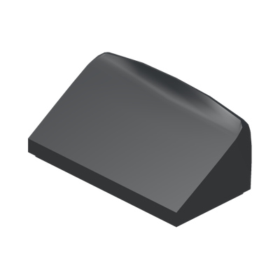 ROOF TILE 1 X 2 X 2/3, ABS · Black (réf. BrickLink Black)