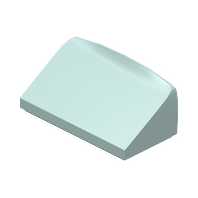 ROOF TILE 1 X 2 X 2/3, ABS · Aqua (réf. BrickLink Light Aqua)