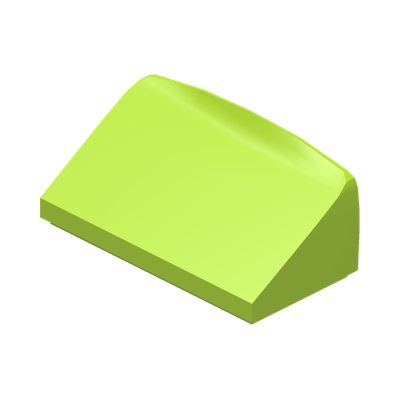 ROOF TILE 1 X 2 X 2/3, ABS · Bright Yellowish Green (réf. BrickLink Lime)