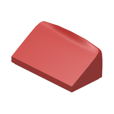 ROOF TILE 1 X 2 X 2/3, ABS · Bright Red (réf. BrickLink Red)