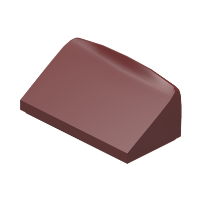 ROOF TILE 1 X 2 X 2/3, ABS · New Dark Red (réf. BrickLink Dark Red)