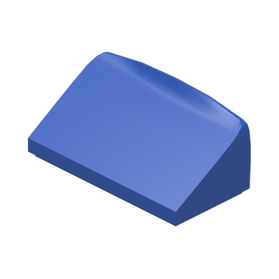 ROOF TILE 1 X 2 X 2/3, ABS · Bright Blue (réf. BrickLink Blue)