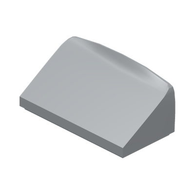 ROOF TILE 1 X 2 X 2/3, ABS · Medium Stone Grey (réf. BrickLink Light Bluish Gray)
