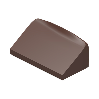 ROOF TILE 1 X 2 X 2/3, ABS · Reddish Brown (réf. BrickLink Reddish Brown)