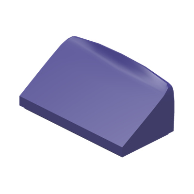 ROOF TILE 1 X 2 X 2/3, ABS · Medium Lilac (réf. BrickLink Dark Purple)