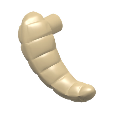 Tauntaun / Wampa Horn Right · LEGO 6290394 (réf. BrickLink 86058) · Couleur BrickLink : Tan