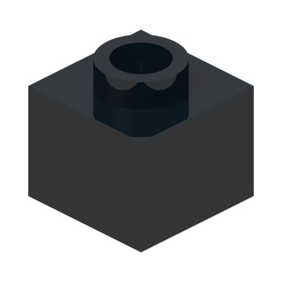 PLATE 1X1X2/3 · Black (réf. BrickLink Black)