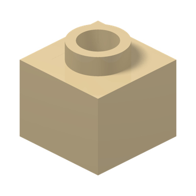 PLATE 1X1X2/3 · Brick Yellow (réf. BrickLink Tan)
