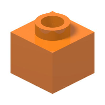 PLATE 1X1X2/3 · Bright Orange (réf. BrickLink Orange)