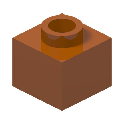 PLATE 1X1X2/3 · Dark Orange (réf. BrickLink Dark Orange)