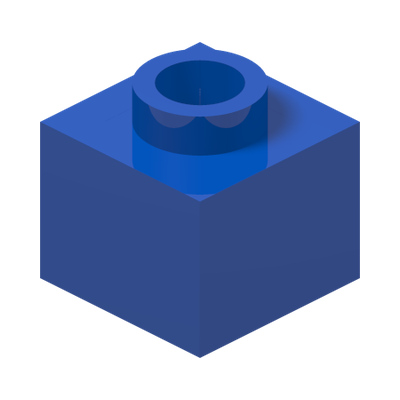 PLATE 1X1X2/3 · Bright Blue (réf. BrickLink Blue)