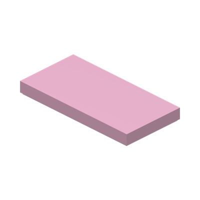 FLAT TILE 2X4 · Light Purple (réf. BrickLink Bright Pink)