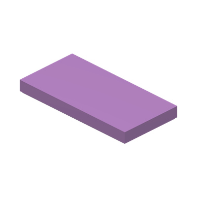 FLAT TILE 2X4 · Medium Lavender (réf. BrickLink Medium Lavender)
