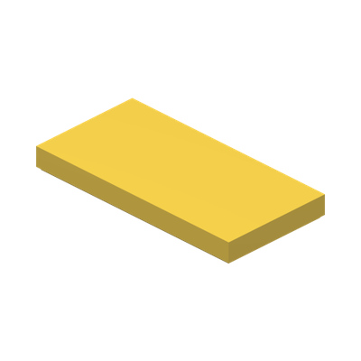 FLAT TILE 2X4 · Bright Yellow (réf. BrickLink Yellow)