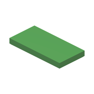 FLAT TILE 2X4 · Bright Green (réf. BrickLink Bright Green)