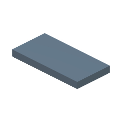 FLAT TILE 2X4 · Sand Blue (réf. BrickLink Sand Blue)