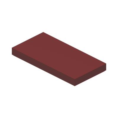 FLAT TILE 2X4 · New Dark Red (réf. BrickLink Dark Red)