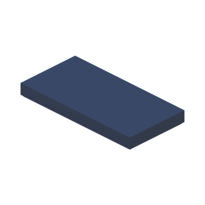 FLAT TILE 2X4 · Earth Blue (réf. BrickLink Dark Blue)
