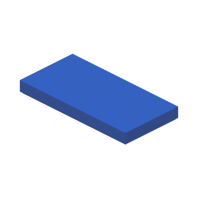 FLAT TILE 2X4 · Bright Blue (réf. BrickLink Blue)