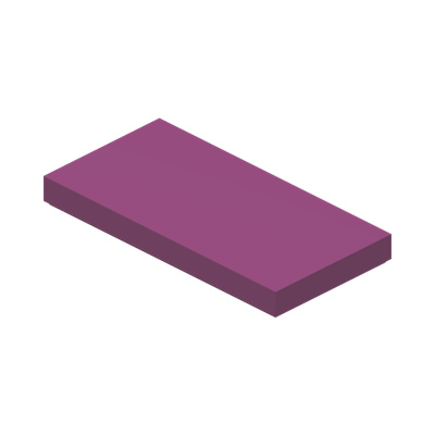 FLAT TILE 2X4 · Bright Reddish Violet (réf. BrickLink Magenta)