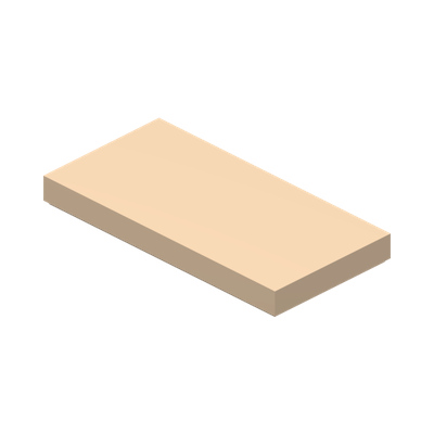 Tile 2 x 4 · Light Nougat (réf. BrickLink Light Nougat)
