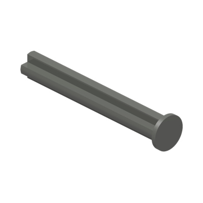 CROSS AXLE 4M WITH END STOP · LEGO 6083620 (réf. BrickLink 87083) · Dark Stone Grey (réf. BrickLink Dark Bluish Gray)