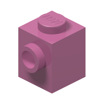 BRICK 1X1 W. 1 KNOB · Bright Purple (réf. BrickLink Dark Pink)